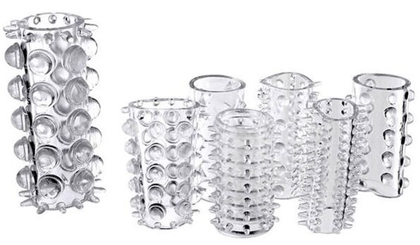 Biezējoši, teksturēti pielikumi uz dzimumlocekļa, lai uzlabotu partnera patīkamās sajūtas